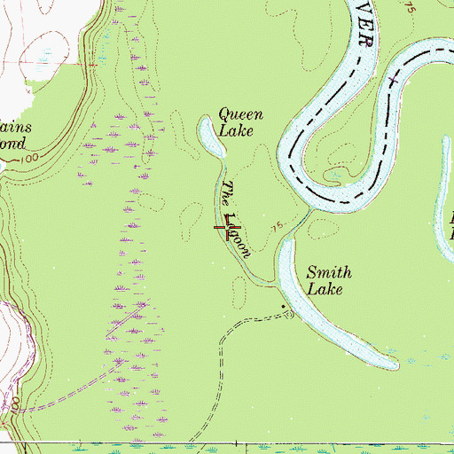 Topographic Map of The Lagoon, GA