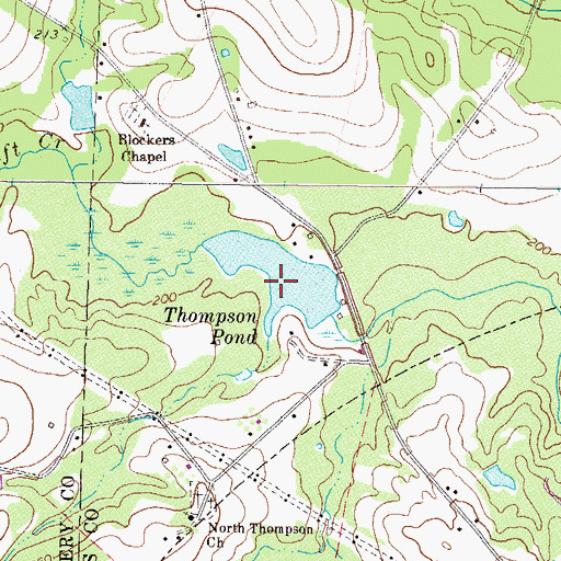 Topographic Map of Thompson Pond, GA