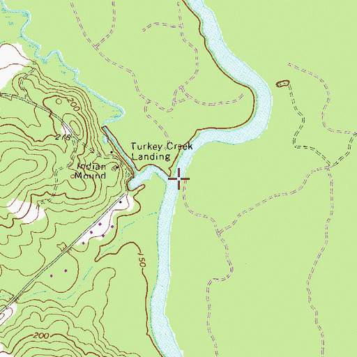 Topographic Map of Turkey Creek, GA