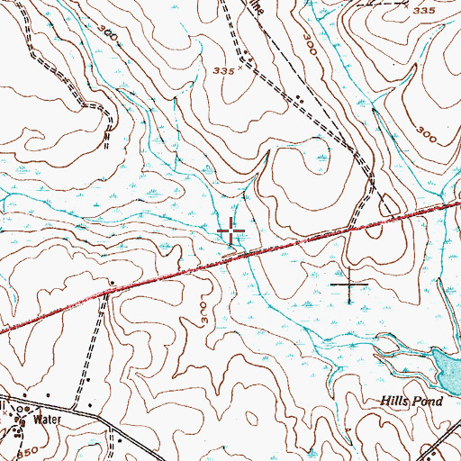 Topographic Map of Turner Branch, GA