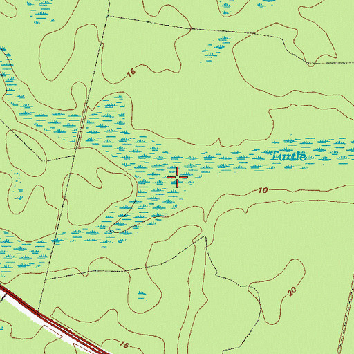 Topographic Map of Turtle River Swamp, GA