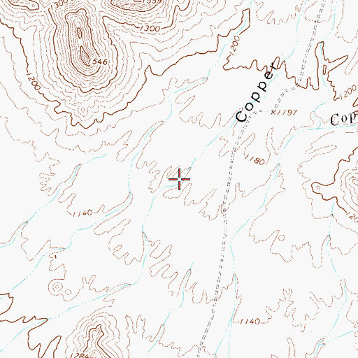 Topographic Map of Copper Valley, AZ
