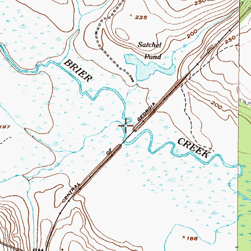 Topographic Map of Walnut Branch, GA