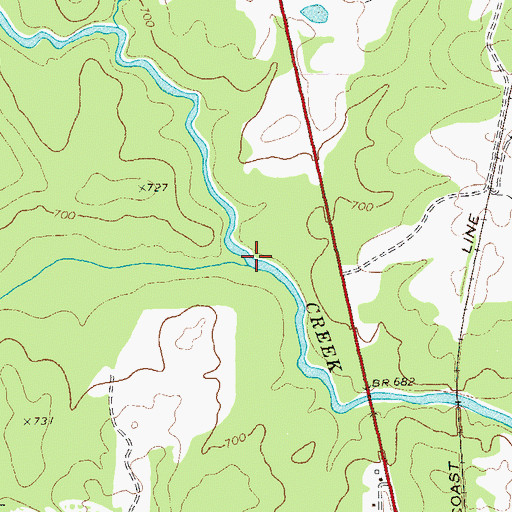 Topographic Map of Walnut Creek, GA