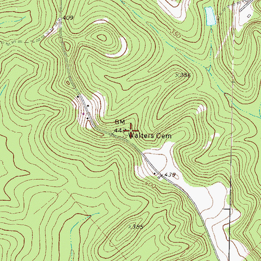 Topographic Map of Walters Cemetery, GA