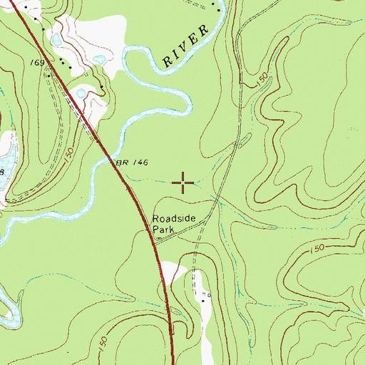 Topographic Map of Walton Creek, GA