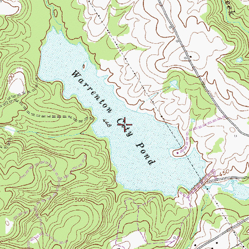 Topographic Map of Warrenton City Pond, GA