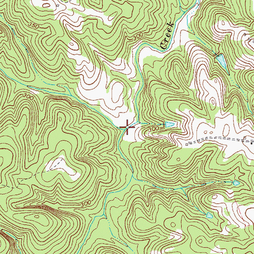 Topographic Map of White Oak Branch, GA
