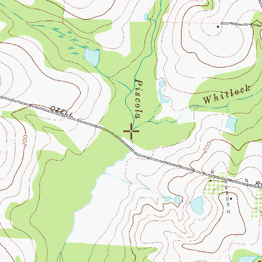 Topographic Map of Whitlock Branch, GA