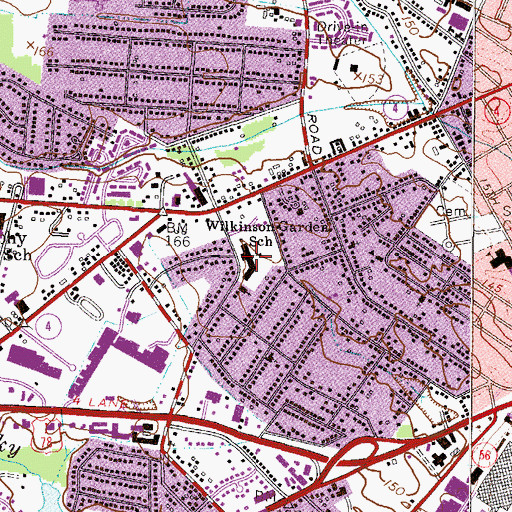 Topographic Map of Wilkinson Garden School, GA