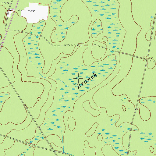 Topographic Map of Winding Branch, GA