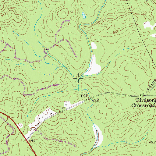Topographic Map of Wolf Creek, GA