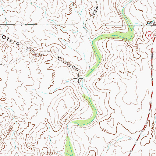 Topographic Map of Otero Canyon, AZ