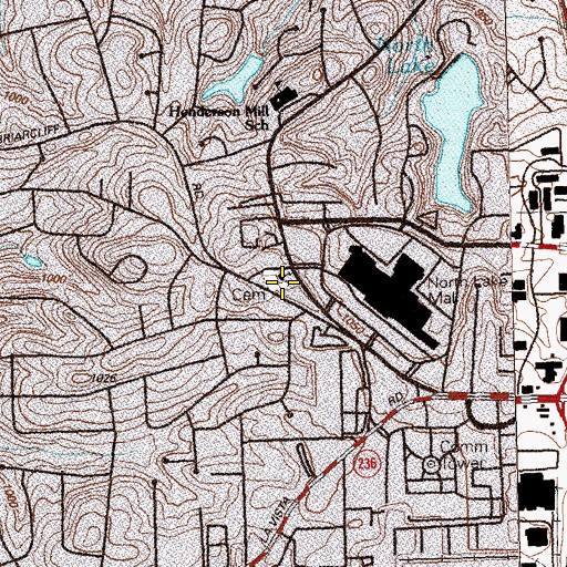 Topographic Map of Midway Church, GA