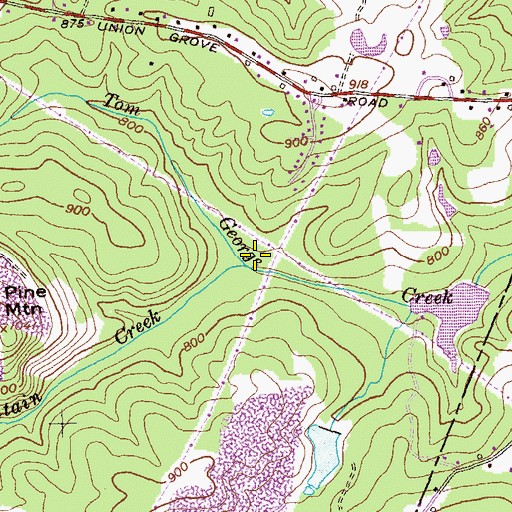 Topographic Map of Pine Mountain Creek, GA