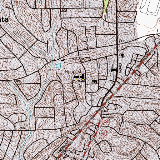 Topographic Map of Skyland School, GA