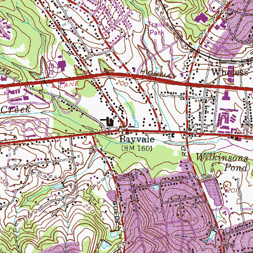 Topographic Map of Bayvale, GA