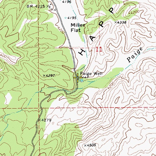 Topographic Map of Paige Well, AZ