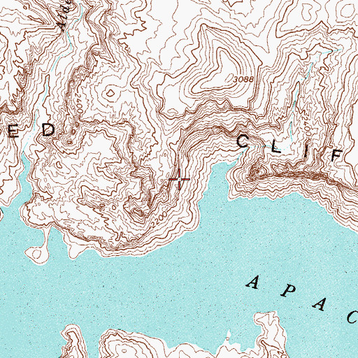 Topographic Map of Painted Cliffs, AZ