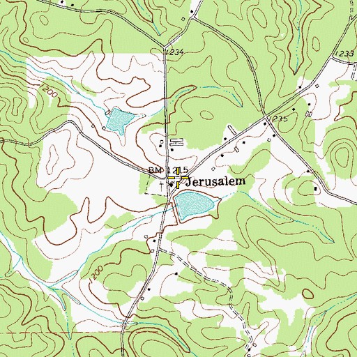 Topographic Map of Jerusalem, GA