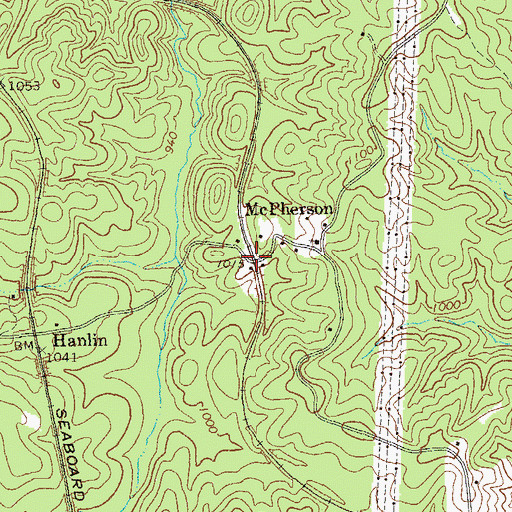 Topographic Map of McPherson, GA