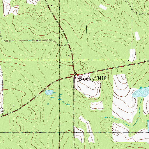 Topographic Map of Rocky Hill, GA