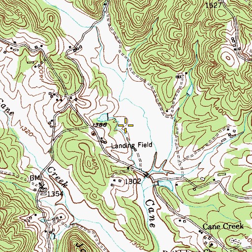 Topographic Map of Lumpkin County-Wimpys Airport, GA