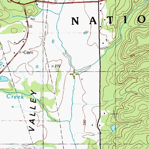 Topographic Map of Hampton Branch, GA