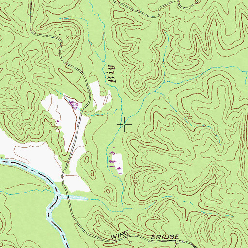 Topographic Map of Barrow Creek, GA
