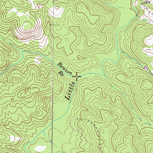 Topographic Map of Benton Branch, GA