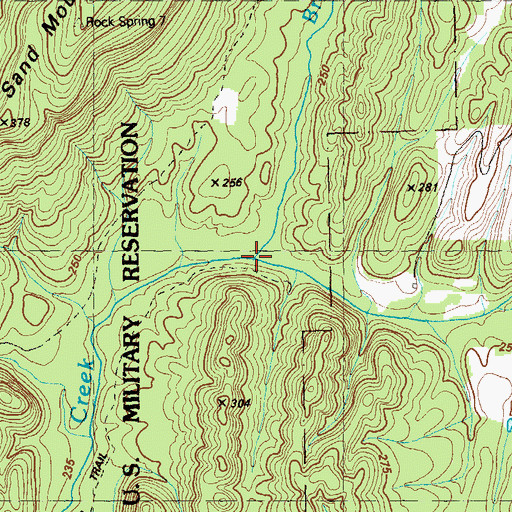 Topographic Map of Broom Branch, GA