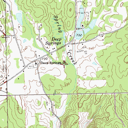 Topographic Map of Cave Hollow, GA