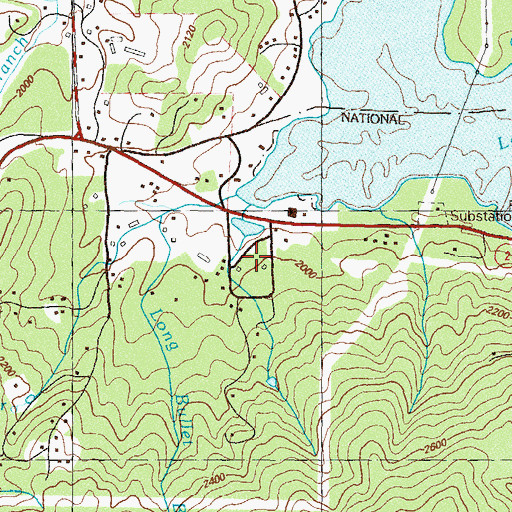 Topographic Map of Chatuge State Park, GA
