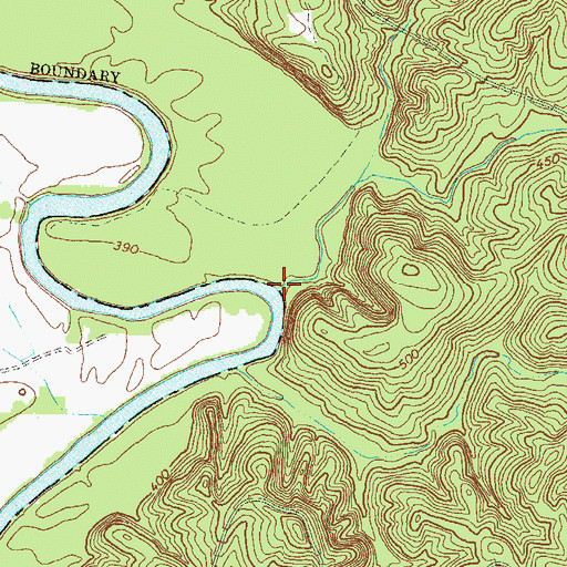 Topographic Map of Crow Branch, GA