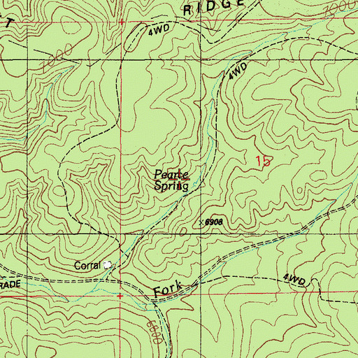 Topographic Map of Pearce Well, AZ
