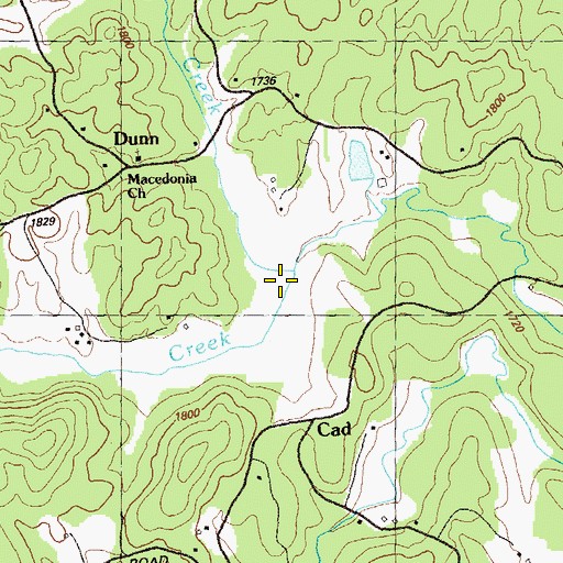 Topographic Map of Dunn Creek, GA