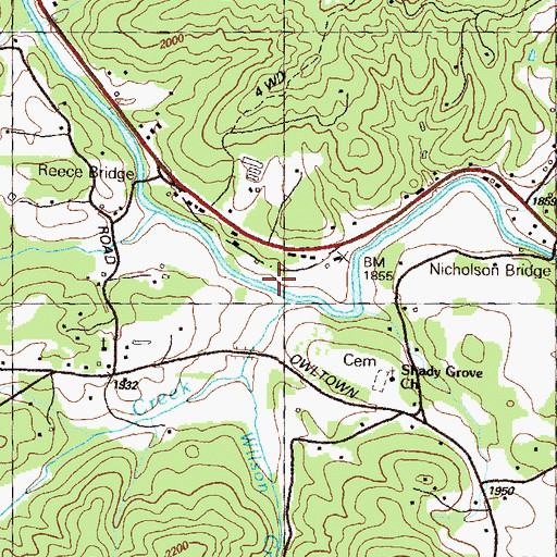 Topographic Map of Fortenberry Creek, GA