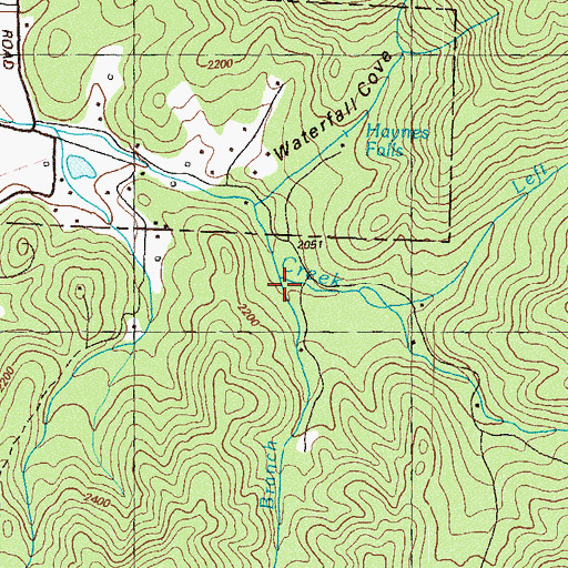 Topographic Map of Green Branch, GA