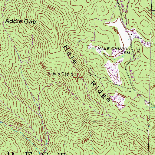 Topographic Map of Hale Ridge, GA