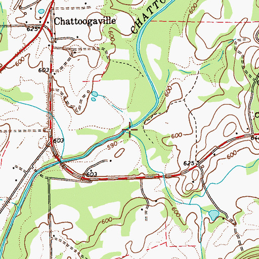 Topographic Map of Hinton Creek, GA