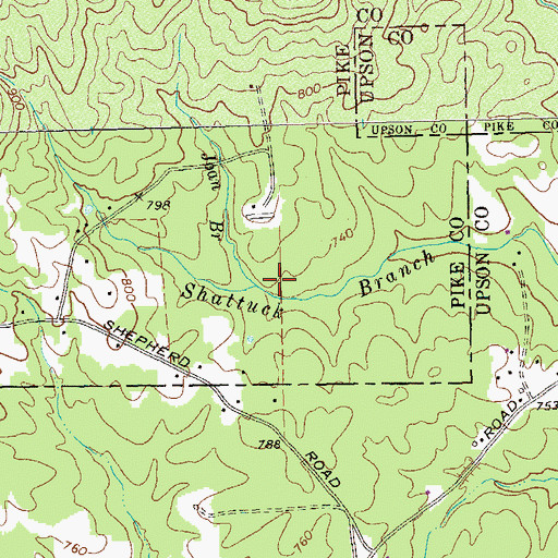 Topographic Map of Joan Branch, GA