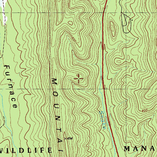 Topographic Map of Johns Mountain Wildlife Management Area, GA