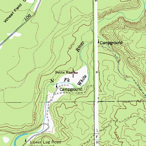 Topographic Map of Pettis Ranch, AZ