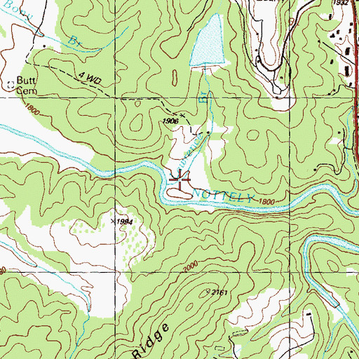 Topographic Map of Lawrence Branch, GA