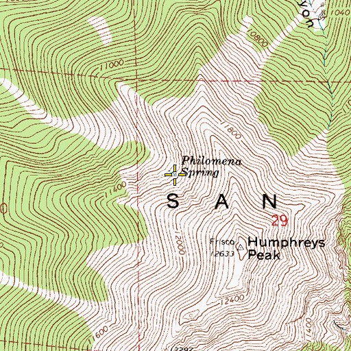 Topographic Map of Philomena Spring, AZ