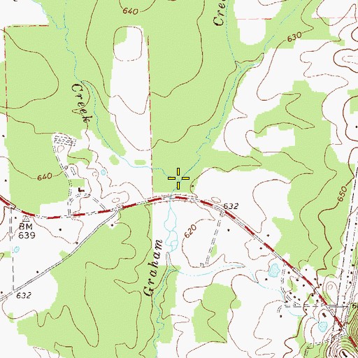 Topographic Map of Lick Creek, GA