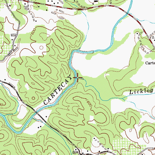 Topographic Map of Licklog Creek, GA