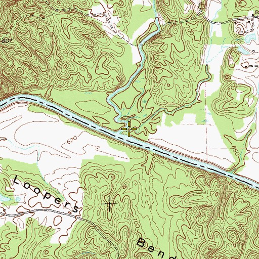 Topographic Map of Little Creek, GA
