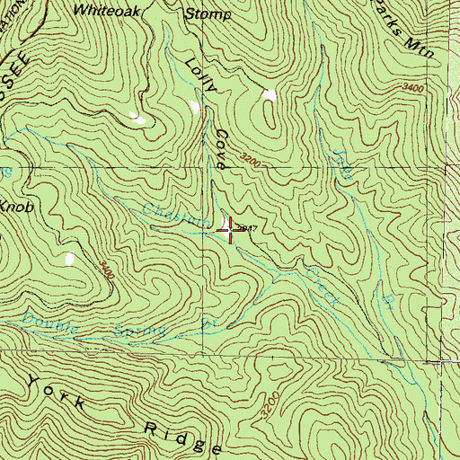 Topographic Map of Lolly Cove, GA