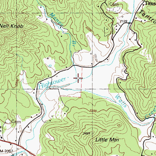 Topographic Map of Maney Branch, GA
